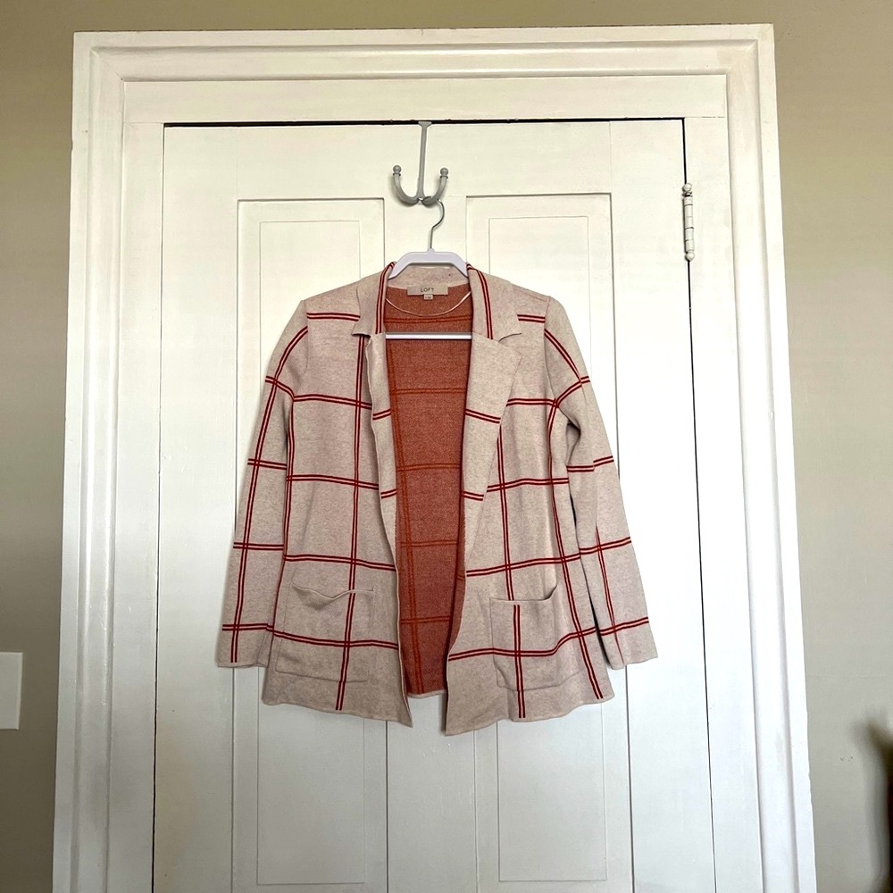 LOFT Women’s Plaid Cardigan